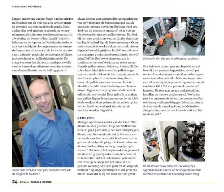 11-07 Metaal&Techniek, Landes 10 jaar automatisering